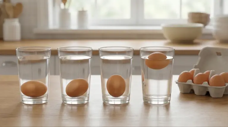 Uova in bicchieri d’acqua: alcune affondano e una galleggia, test per capire se sono ancora buone